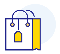 Shopping bag with price tag Shopping bag with price tag